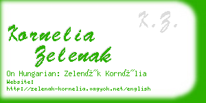kornelia zelenak business card
